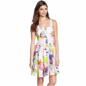 Trina Turk Dress Floral Eyelet Dress